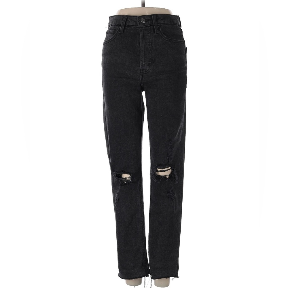Black distressed jeans